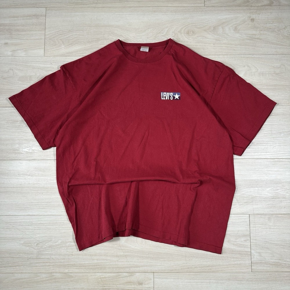 Vintage 90s Levi's Red Tab shirt Mens XL‎ Blue Jeans Made In USA Skater Graphic